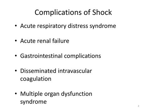 PPT - SHOCK C omplications & Approach to Patient PowerPoint Presentation - ID:6509993