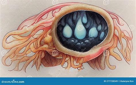 Teratoma, or Dermoid Cyst, Generative Ai Illustration Stock Illustration - Illustration of eyes ...