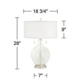 Color Plus Toby Modern Table Lamp 28" Tall Clear Glass Fillable Gourd ...
