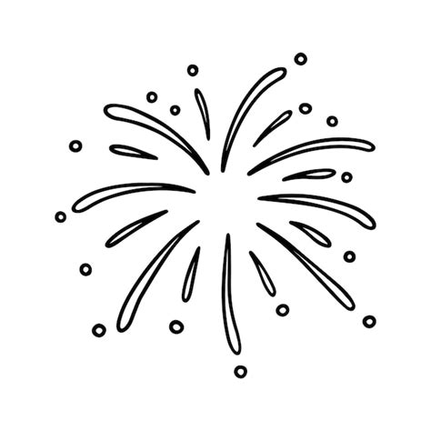 Premium Vector | Hand drawn fireworks doodle