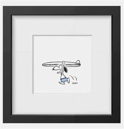 Peanuts Surf's Up Framed Handmade Print – HUH. Store