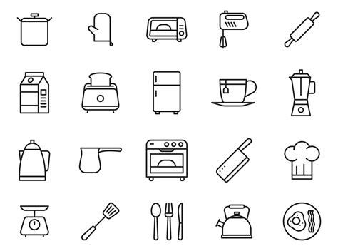 20 Kitchen Vector Icons