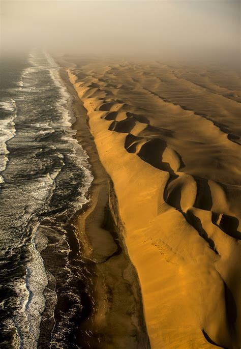 Aerial view of the Skeleton Coast, Namibia | Deserts of the world ...