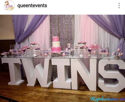 Twins Baby Shower Dessert Table Decor | Baby shower dessert table, Baby ...