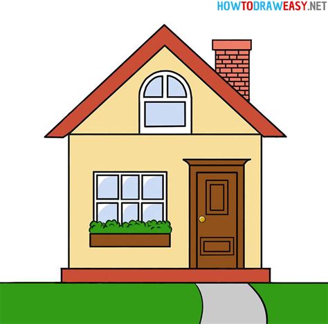 How to Draw a Cartoon House | Cartoon house, Simple house drawing, House drawing