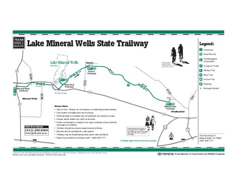 Lake Mineral Wells Texas State Park Trail Map - Lake Mineral Wells Texas • mappery