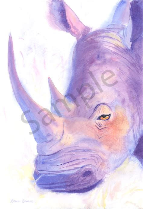 Rhino Watercolor