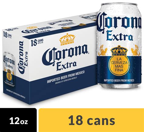 Corona Extra Mexican Lager Beer, 18 pk 12 fl oz Cans, 4.6% ABV - Walmart.com - Walmart.com