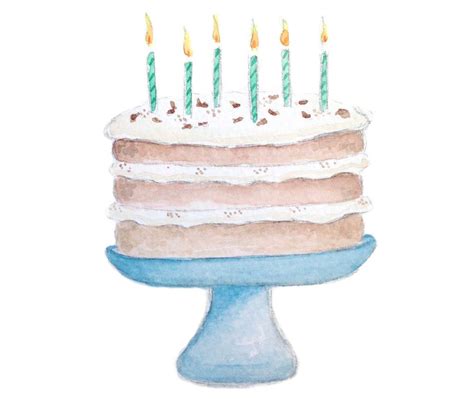 watercolor birthday cake clipart 10 free Cliparts | Download images on ...