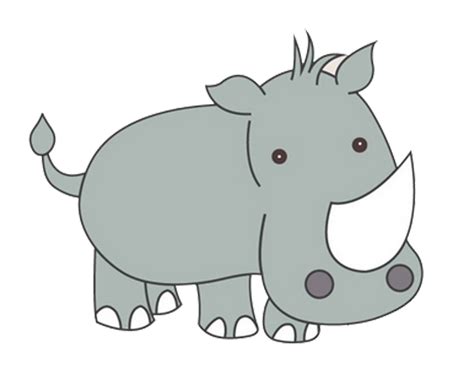 Rhino Cartoon Drawing at PaintingValley.com | Explore collection of ...