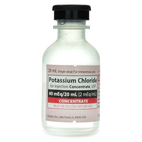 Potassium Chloride, 2mEq/mL, SDV, Preservative Free, 20mL Vial | McGuff ...