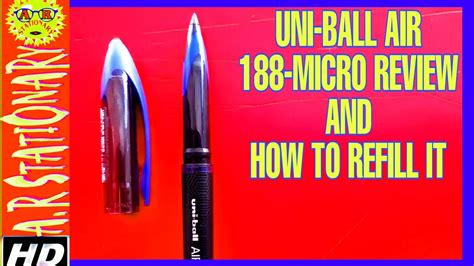 UNI-BALL AIR PEN UBA-188-M MICRO | uni ball pens | uniball air micro 188m - YouTube