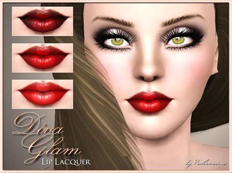 Pralinesims' Diva Glam Lip Lacquer | Sims 3 makeup, Lip lacquer, Eye makeup tutorial