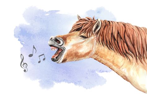 Watercolor singing horse and watercolor background 669959 Vector Art at ...