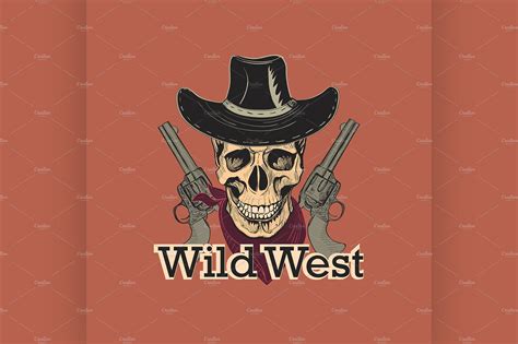 Wild west emblem | Pre-Designed Illustrator Graphics ~ Creative Market