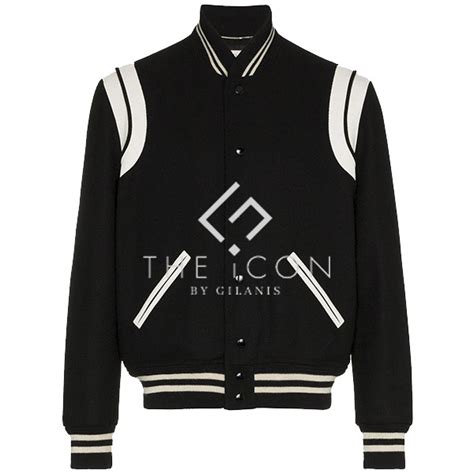 Men’s Black & White Varsity Jacket | The Icon Fashion