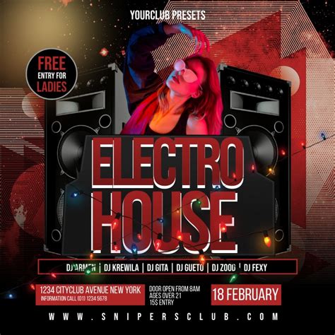 Electro House Party Template | PosterMyWall