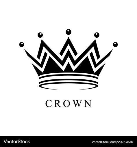 Crown logo abstract design template Royalty Free Vector