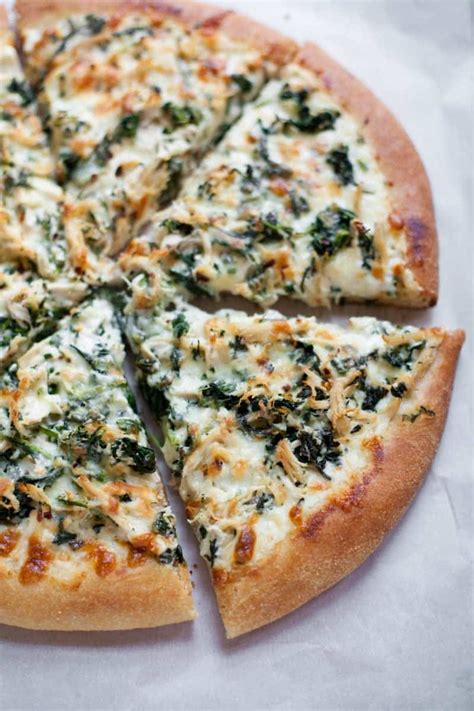 Chicken Spinach Alfredo Pizza | Wholefully