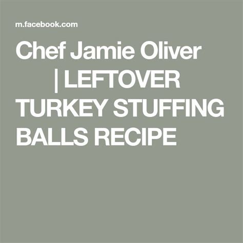 Chef Jamie Oliver 🍜🍛🎂 | LEFTOVER TURKEY STUFFING BALLS RECIPE 🤩