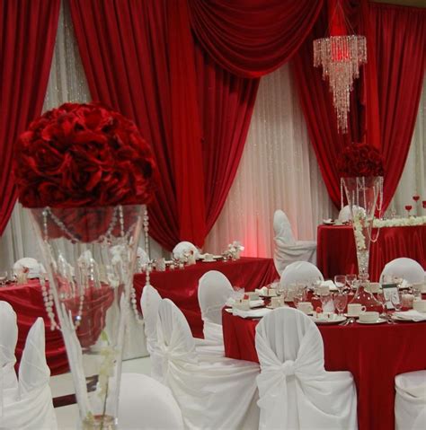 Wedding Decorations Ideas Pinterest | Red and white wedding decorations, Red wedding decorations ...