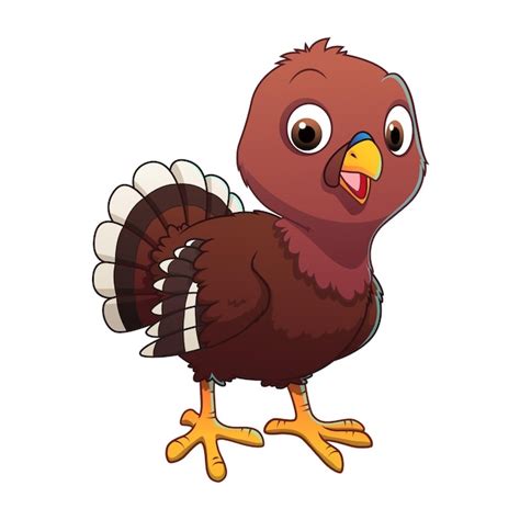 Premium Vector | Little turkey cartoon animal illustration