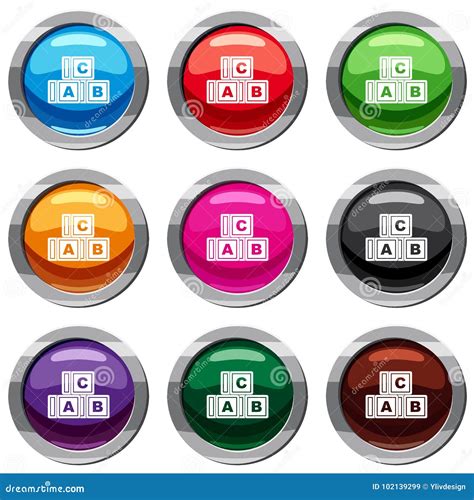 ABC cubes set 9 collection stock vector. Illustration of alphabet - 102139299