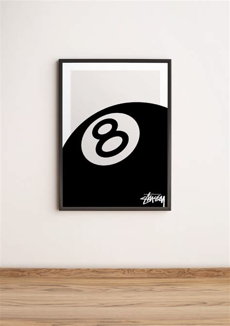 Stussy Poster stussy 8 Ball Stussy Poster Stussy Room - Etsy