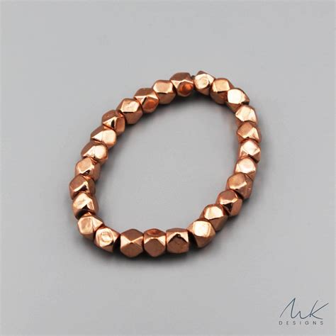 Copper Large Sparkly Stretch Bracelet by MK Designs