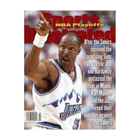 Utah Jazz Karl Malone, 1997 Nba Western Conference Sports Illustrated ...