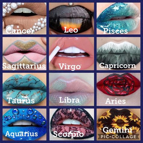 Zodiac lip art Comment your sign and your favorite lip art 😊 | Zodiac ...