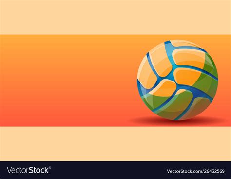 Volleyball sport concept banner cartoon style Vector Image