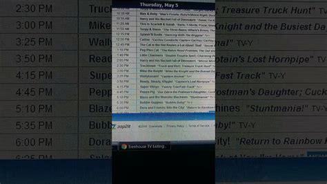 Treehouse Tv Schedule May 5 2016 - YouTube