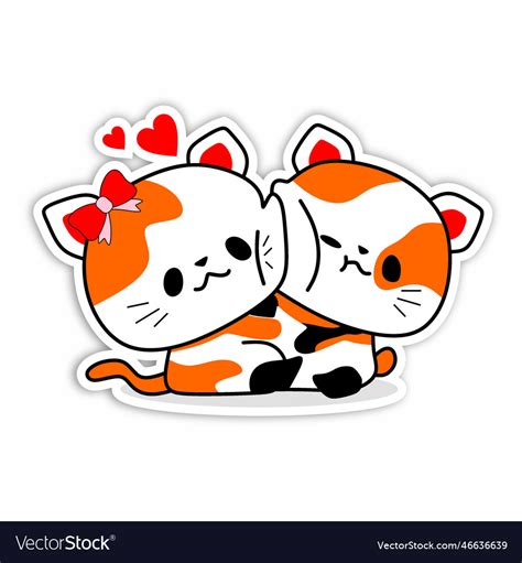 Cat with big hug Royalty Free Vector Image - VectorStock