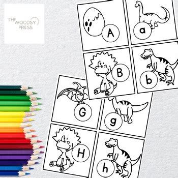 Dinosaur Stomp Alphabet Card Game by The Woodsy Press | TPT