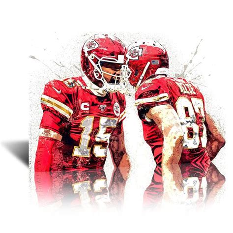 Patrick Mahomes Poster Travis Kelce Wall Art Football Pictures Sports ...