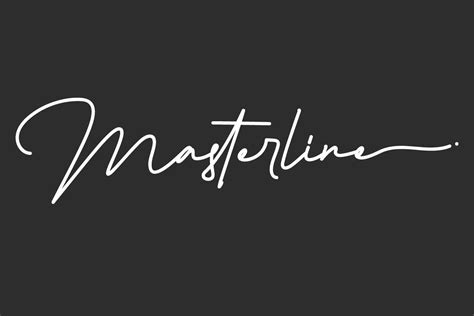 Masterline Signature Handwriting Font