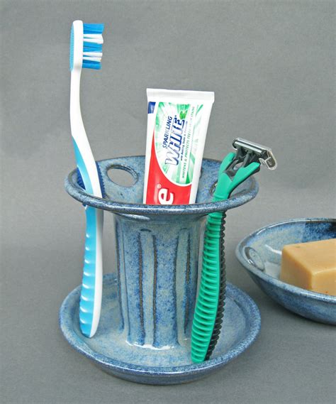 Toothbrush Holder Large Capacity 6 Slots in Cobalt Blue