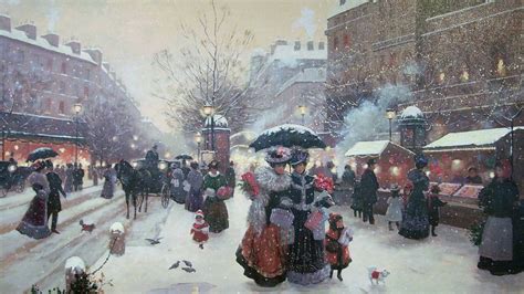 Christmas in Paris, 1800s Lights Wallpaper, Hd Wallpaper, Carl Spitzweg, Arte Gif, Electronics ...