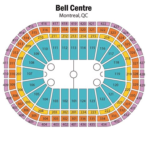 Bell Centre Seating Chart, Views and Reviews | Montreal Canadiens