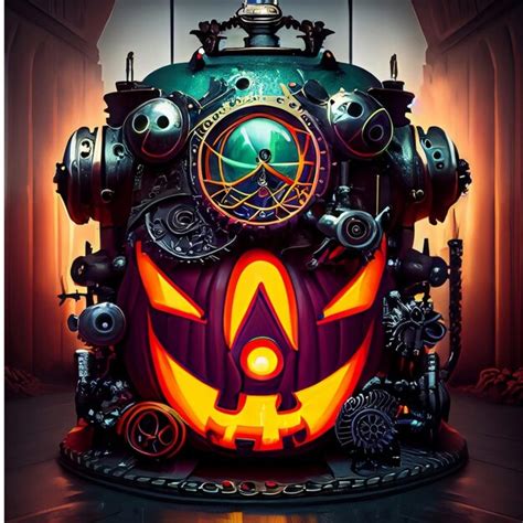 Premium AI Image | Candle lit Halloween Pumpkins