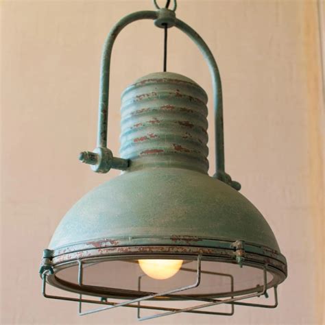 Antique Turquoise Pendant Light | Rustic lighting, Antique pendant ...