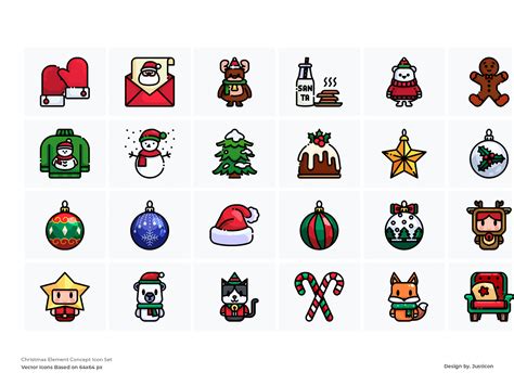 25 Free Christmas Icons by Justicon on Dribbble