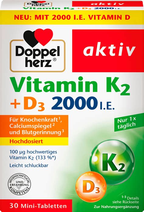 Doppelherz Vitamin K2+ D3 Mini-Tabletten (30 Stk.) ab 4,41 ...