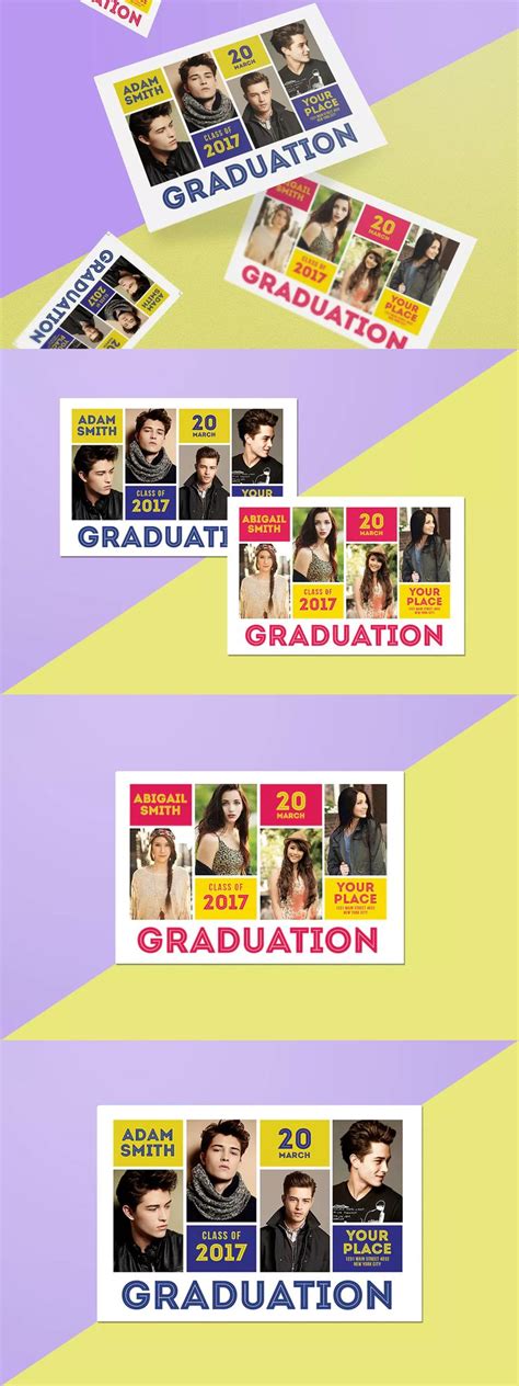 Graduation Invitation Template PSD | Graduation invitations template ...