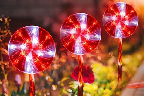 Christmas Lollipop Solar Stake Lights Offer - LivingSocial