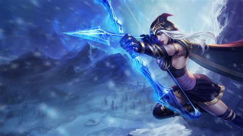 Ashe, LoL, Splash Art, 4K, #690 Wallpaper PC Desktop