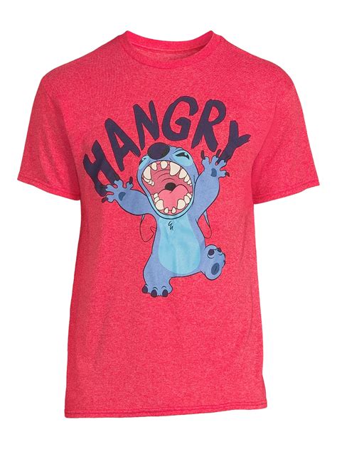 Disney Mens Stitch Hangry T-Shirt - Walmart.com