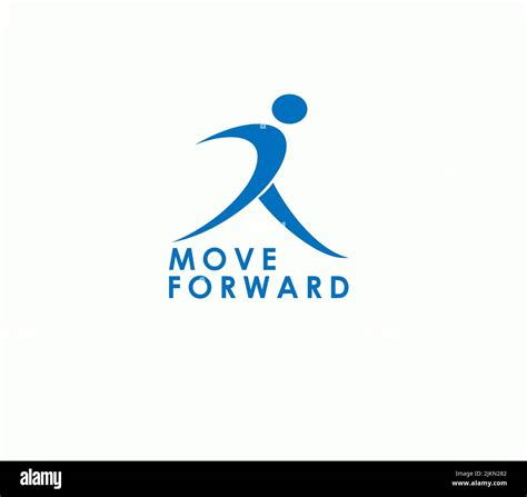 business move forward logo design symbol vector. abstract running man pursuing of successful ...