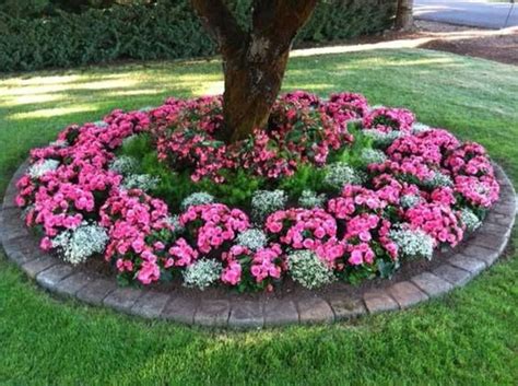 30+ Adorable Flower Beds Ideas Around Trees To Beautify Your Yard ...